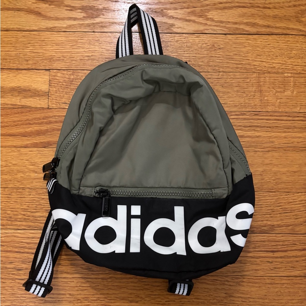 Adidas Mini Linear Backpack Multicolored Front Pocket Adjustable *FLAWS SHOWN*